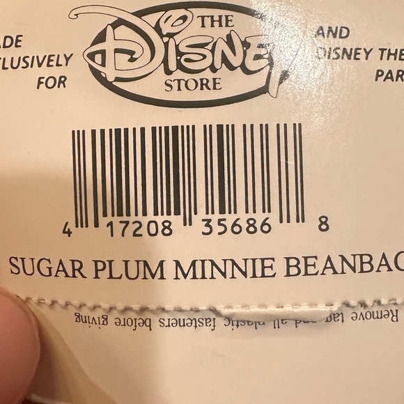 Disney World Sugar Plum Minnie  10" BEAN BAG STUFFED ANIMAL - Picture 13 of 13